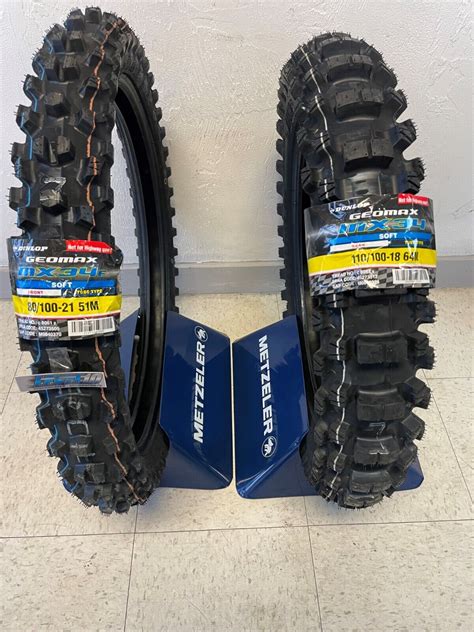 Dunlop Tire Set Geomax Mx Front Rear