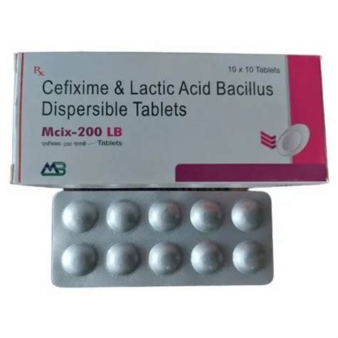 Cefixime 200 Mg Lactic Acid Bacillus Tablet At Rs 1750 Box In Panchkula