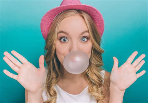 Kid Blowing Bubble Gum Stock Photos Pictures And Royalty Free Images