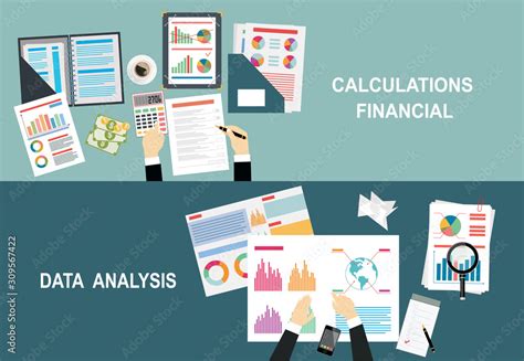 Analyzes Data Analysis Concept Flat Design Process Research