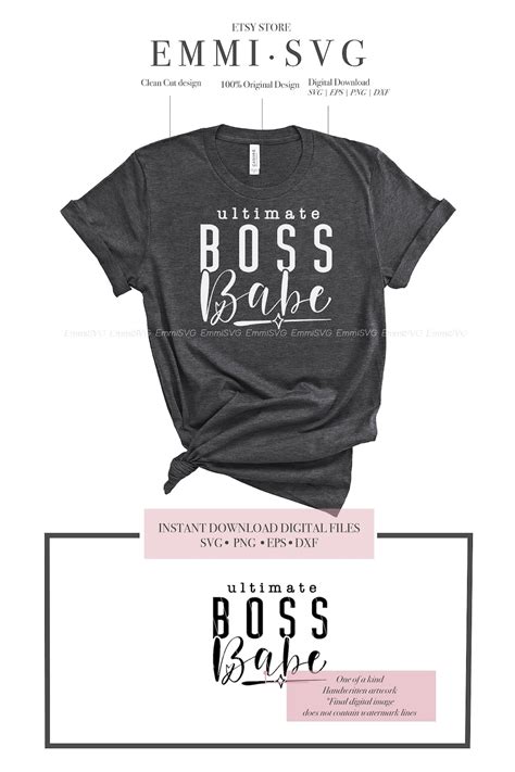 Ultimate Boss Babe Svg Girl Boss Svg Small Business Owner Svg Mom Boss Quote Independent