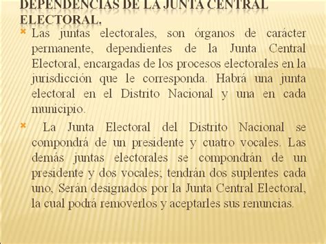 La junta central electoral Presentación PowerPoint Monografias