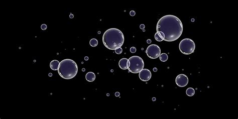 Colorful Soap Bubbles Isolated Transparent Realistic Soap Bubbles