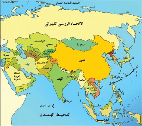 خريطة قارة اسيا - - Image Search Results | World map picture, Kindergarten activities, Bible ...