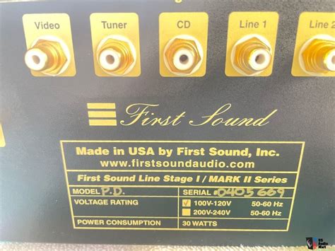 First Sound Presence Deluxe Mk Ii Preamplifier Photo Us