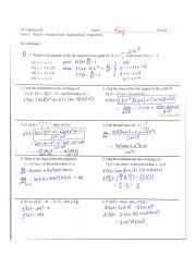 Unit 1 SOLUTIONS Wkst 4 Product Rule Quotient Rule Chain Rule