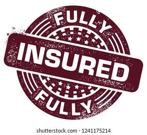 Fully Insured Stamp Stock Vector Royalty Free 1241175214 Shutterstock