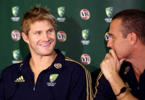 Shane Watson And Stuart Clark At The Announcement Of The Ashes Squad