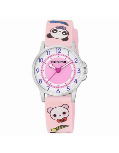 Reloj Calypso Ni A Acero Correa Dibujos Rosa