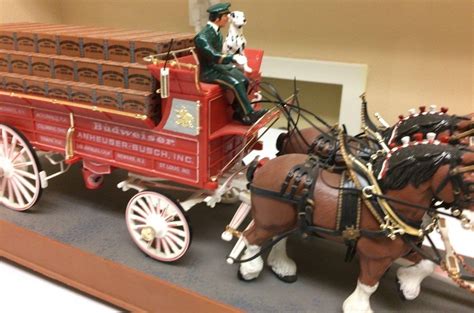 Vintage Budweiser Clydesdale 8-Horse Hitch AMT Model Kit- Built up ...