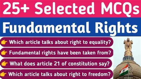 Important Mcqs On Fundamental Rights Fundamentalrights Gk