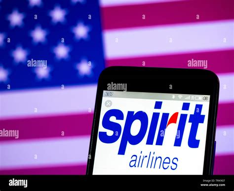 In This Photo Illustration The Spirit Airlines Logo Is Seen Displayed