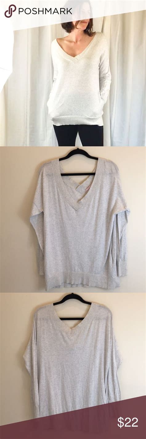 Victorias Secret Cashmere Deep V Sweater Cashmere Sweaters Grey Sweater