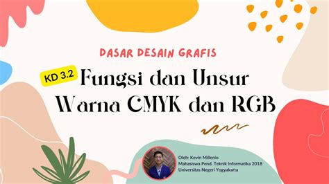 Pembelajaran Fungsi Dan Unsur Warna Cmyk Dan Rgb Dasar Desain Grafis