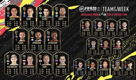 Fifa 20 Totw 5 Countdown Team Of The Week Reveal New Fut Cards