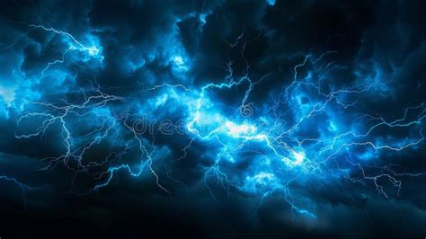 Dramatic Thunderstorm with Powerful Lightning Strikes Stock Image ...