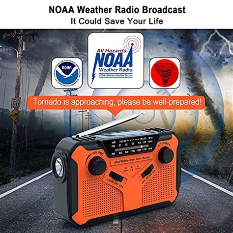 NOAA Emergency Weather Radio With 2500mAh Rechargeable Battery Portable