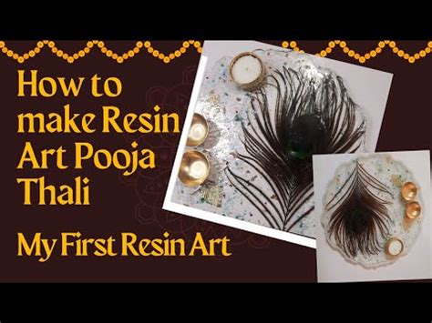 How To Make Resin Art Pooja Thali L Morpankh Pooja Thali L Navratri