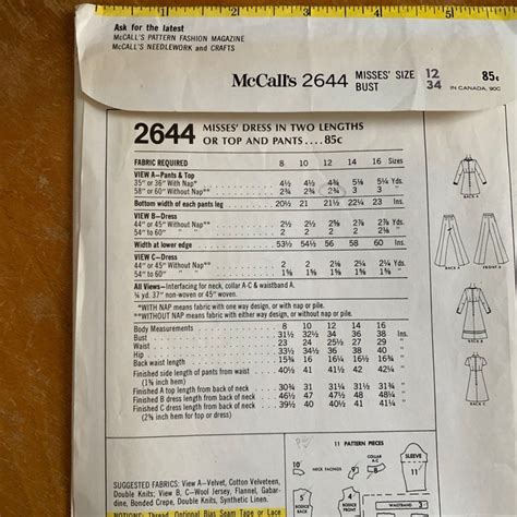 Vintage 1970s Sewing Pattern B34 Womens Mod Dress In Etsy