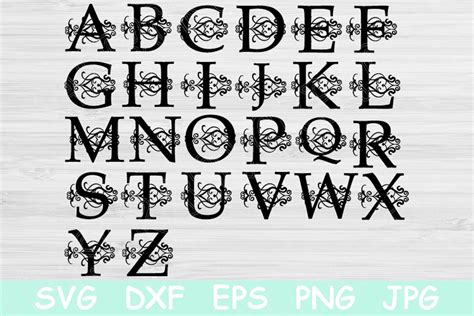 Block Letter Monogram Svg Cut Files For Cricut Silhouette Free