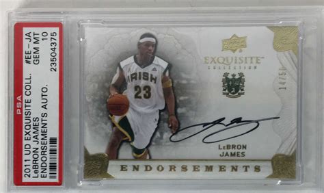 Lot Detail LeBron James Signed 2011 UD Exquisite Basketball Card