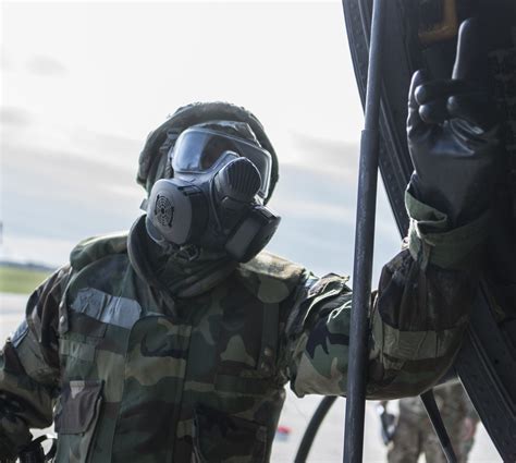 353rd Somxs Practices Aircraft Launch And Recovery In Protective Gear