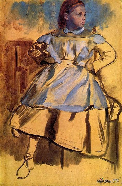 埃德加德加 Edgar Degas 高清作品 Portrait of Giulia Bellelli sketch 埃德加德加作品 埃