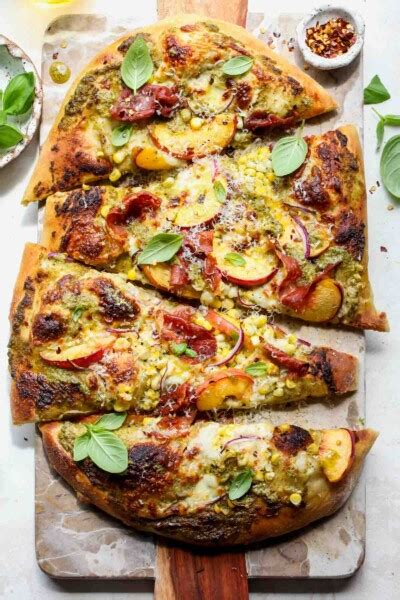 Peach And Prosciutto Pizza Dishing Out Health