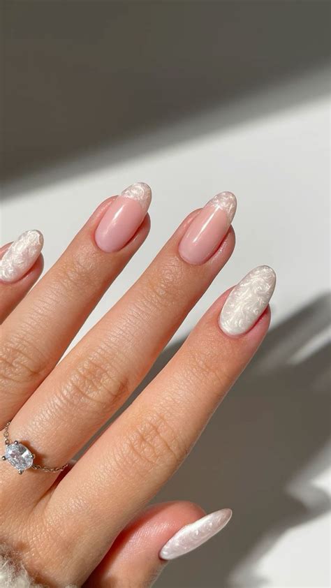 Pearl Nails 🤍 In 2024 White Nails Pearl Nails Nail Designs