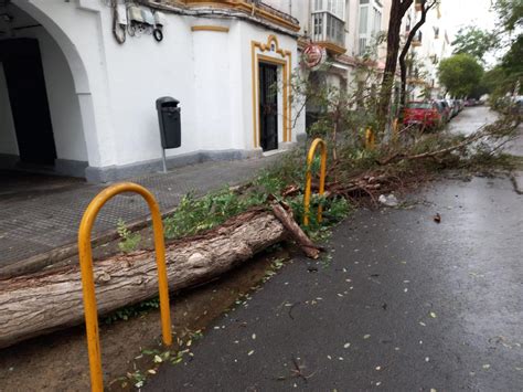 El Fuerte Viento Arrasa C Diz Con Rachas De Entre Y Kil Metros