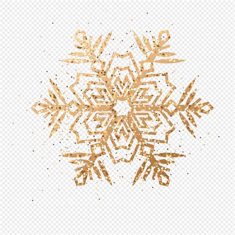 Golden Snowflake Vector Png Imagepicture Free Download 400312184