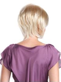 Straight 8 Blonde Synthetic Bobs Medium Wigs SKU XW03003