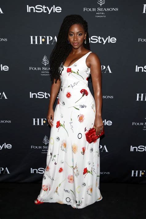 Teyonah Parris attends The Hollywood Foreign Press Association and... | Red carpet fashion ...