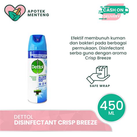 Jual Dettol Disinfectant Spray Crisp Breeze Ml Shopee Indonesia