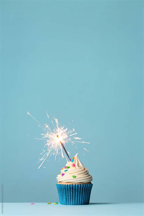 Birthday Cupcake With Sparkler By Stocksy Contributor Ruth Black Stocksy