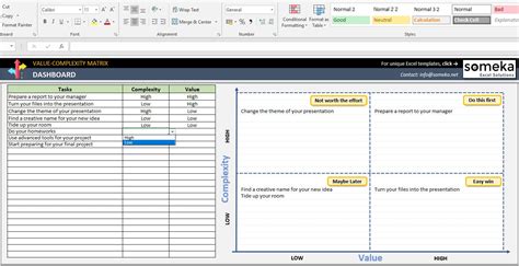 Impact-effort Matrix Excel Template Excel Template Task Planner Prioritization Spreadsheet ...