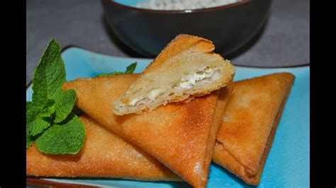 RECETTE SAMOUSSA FACILE ET RAPIDE AUX FROMAGE cheese samosa سمبوسة