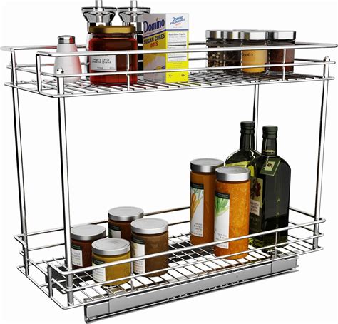 Amazon Sikarou Pull Out Cabinet Organizer 7 W X 21 D 2 Tier