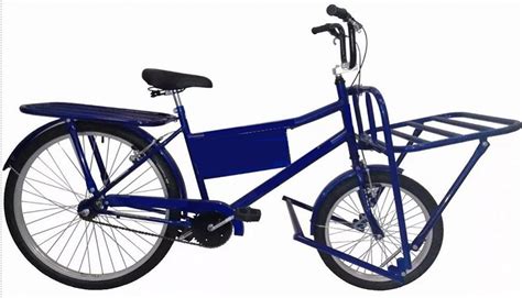 Cargueira Blue Bicicleta Cargo Carga Aro Bikefood Kustom Bike