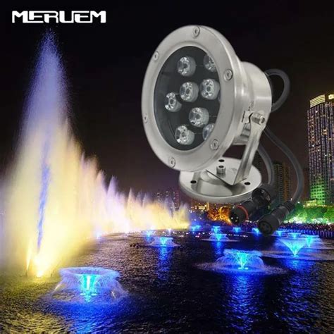 4PIN Connector RGB LED Pool Light IP68 DC12V 6W 9W Stainless Steel LED