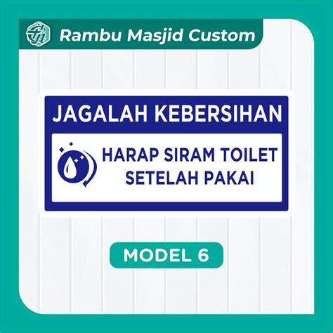 Jual Akrilik Rambu Sign Masjid Arah Tempat Wudhu Cm X Cm