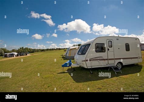 Holiday Caravan On Site In Cromer North Norfolk East Anglia England