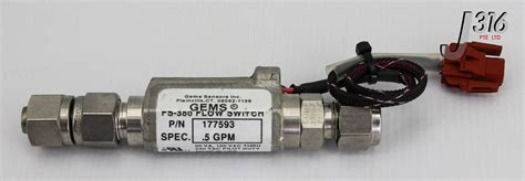 Gems Compact Flow Switch For High Inline Pr Gpm P N Fs