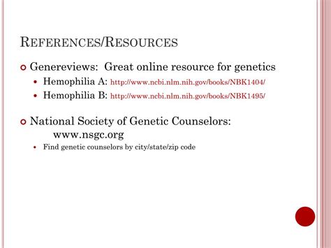 Ppt The Role Of Genetics In The Care Of Hemophiliacs Powerpoint