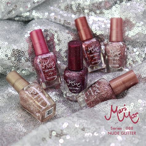 Jual Marimar Nail Polish Nude Colors With Gliter Cc Shopee Indonesia