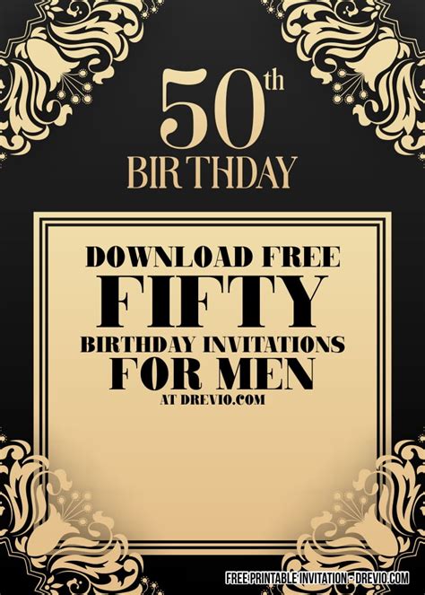 Free Printable 50th Birthday Party Invitations FREE PRINTABLE TEMPLATES