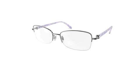 Comfit Womens Glasses Anthea Silver Rectangle Metal Titanium Frame £