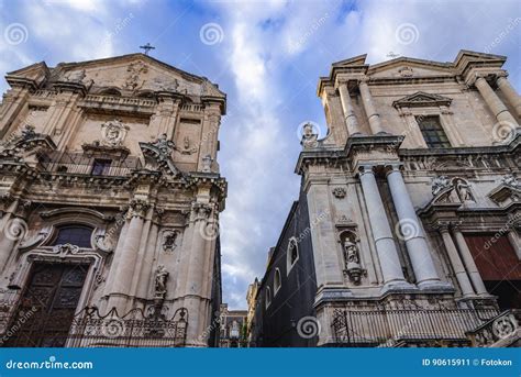 Church In Catania Stock Image Image Of Sicilia Borgia 90615911