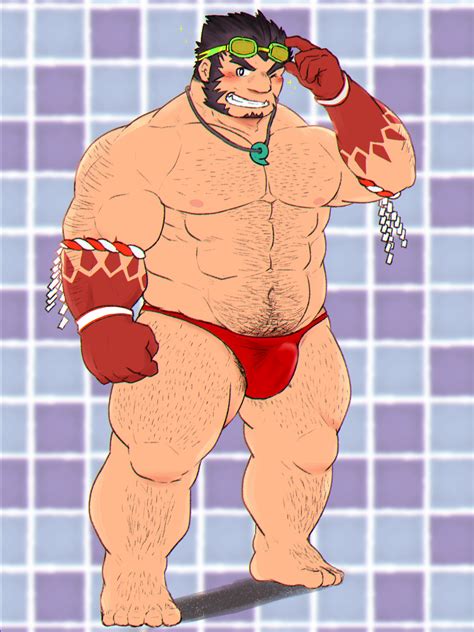 Rule 34 Balls Bara Black Hair Blush Body Hair Bulge Facial Hair