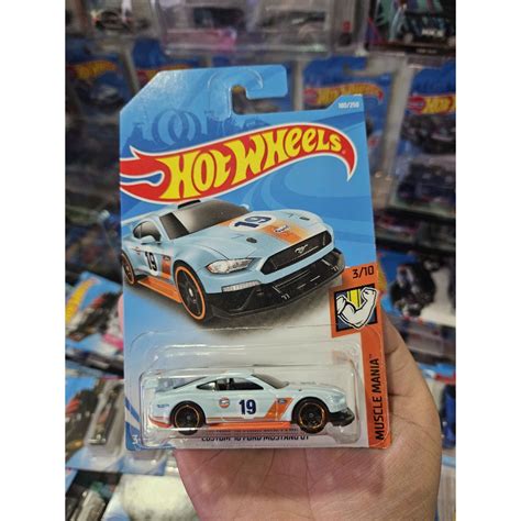 Xe mô hình Hot Wheels Custom 18 Ford Mustang GT Gulf Xanh Shopee Việt Nam